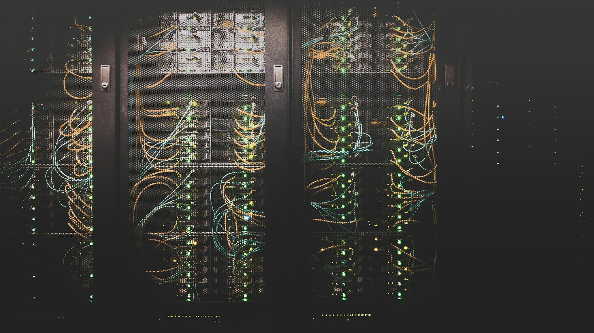 Server infrastructure background for managed hosting hero